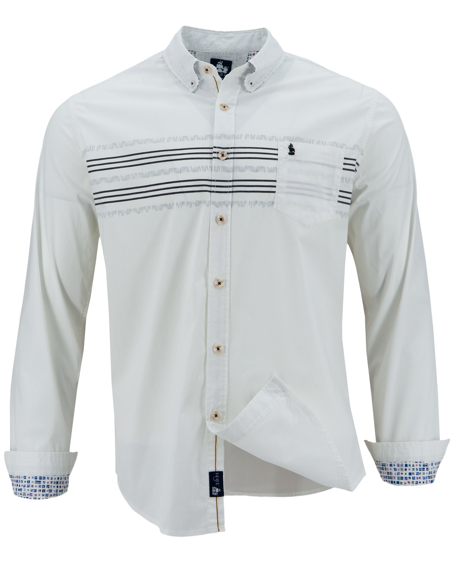CAMISA 1492 MANGAS LARGAS RAYAS PARA CABALLEROS ** ANT-184 X003TOU2DZ