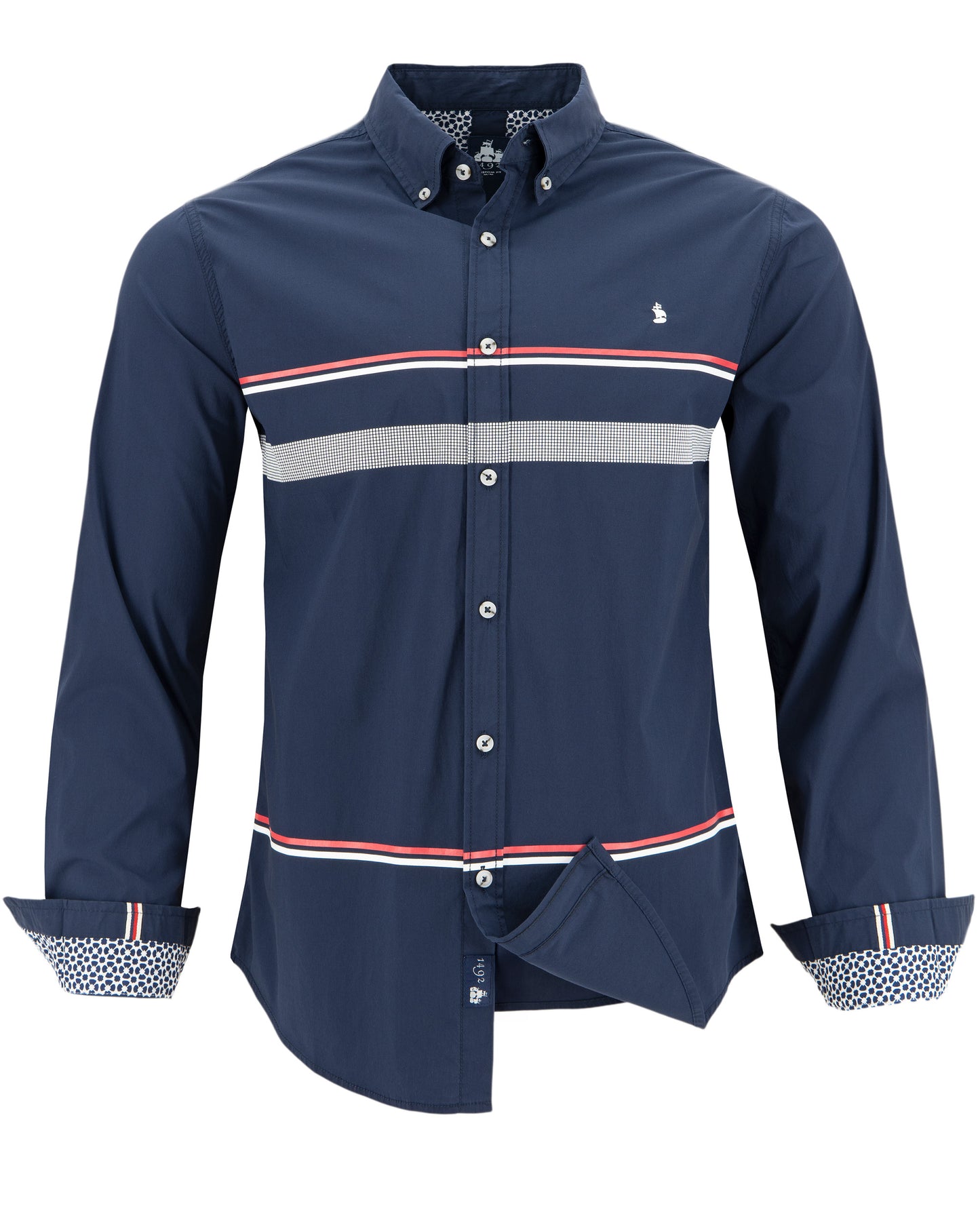 CAMISA 1492 MANGAS LARGAS RAYAS PARA CABALLEROS