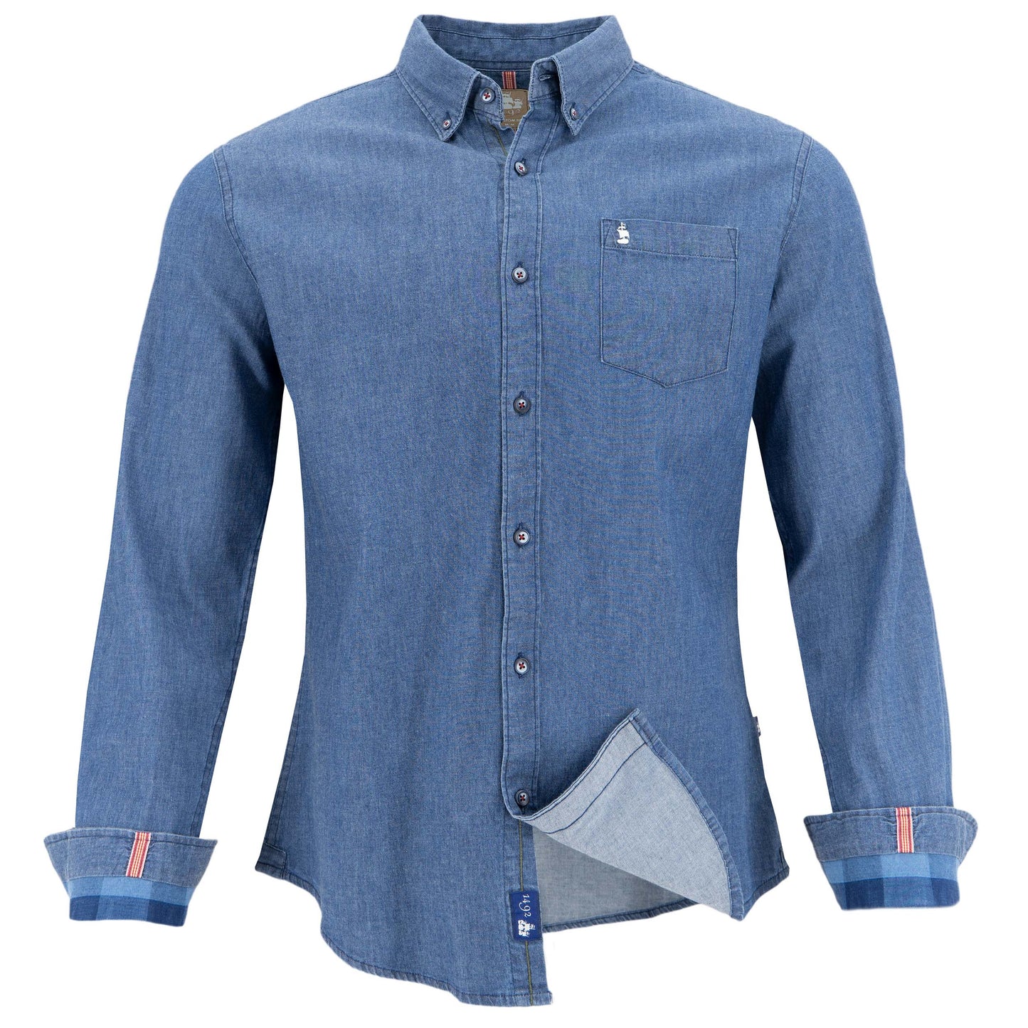 CAMISA 1492 MANGAS LARGAS LISA PARA CABALLEROS ** ANT-220 X003TPMRUZ