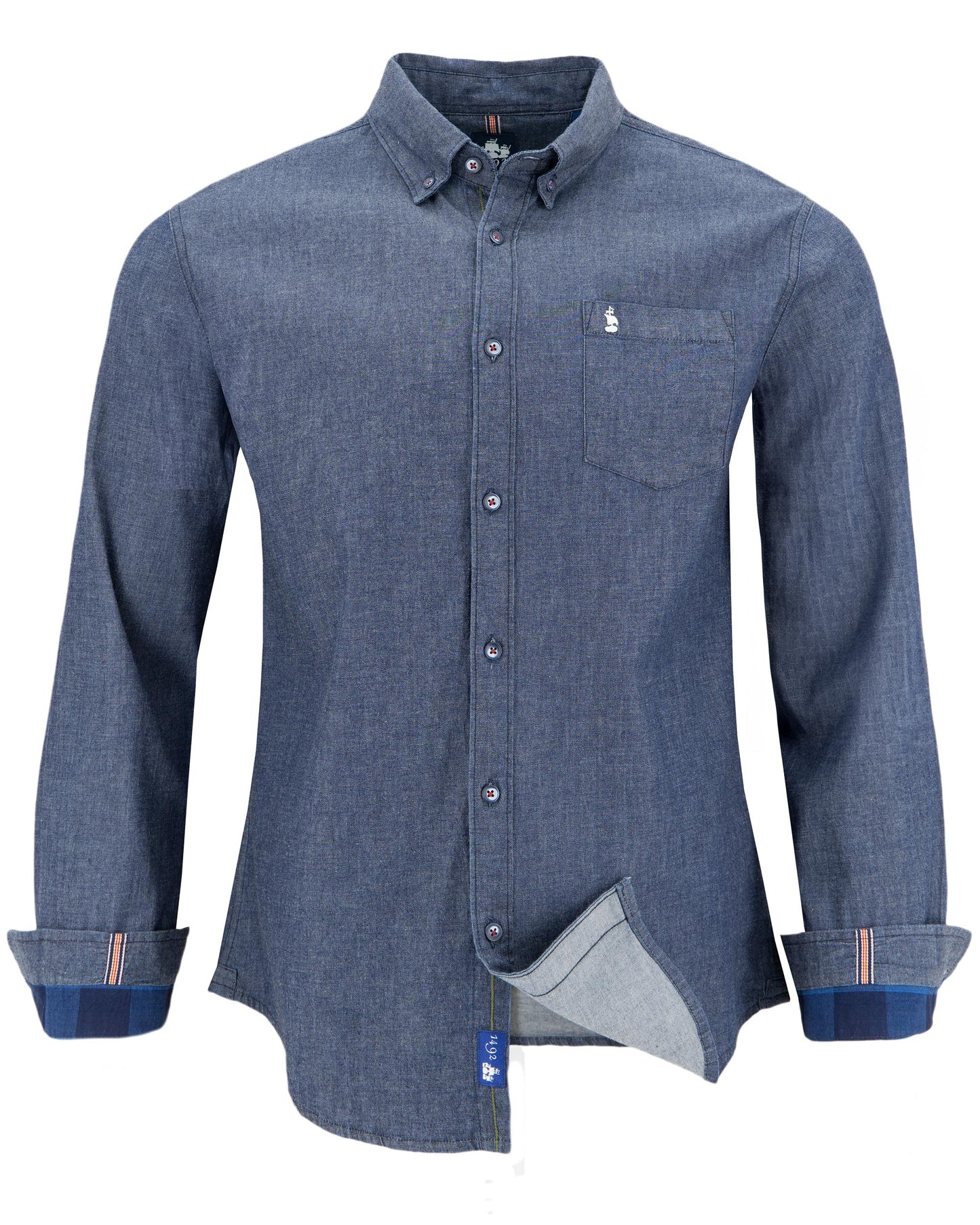 CAMISA 1492 MANGAS LARGAS LISA PARA CABALLEROS ** ANT-220 X003TPMRUZ
