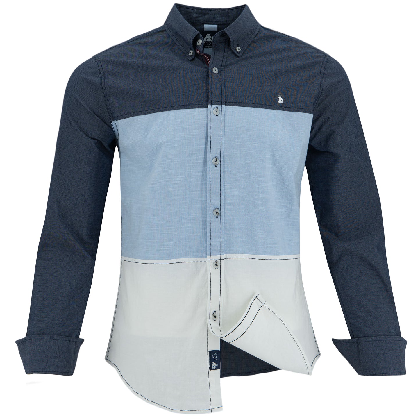 CAMISA 1492 MANGAS LARGAS COMBINADO PARA CABALLEROS