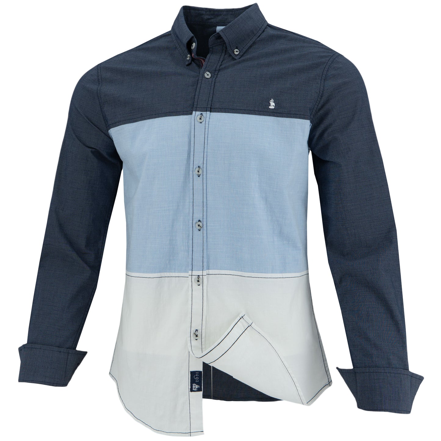 CAMISA 1492 MANGAS LARGAS COMBINADO PARA CABALLEROS