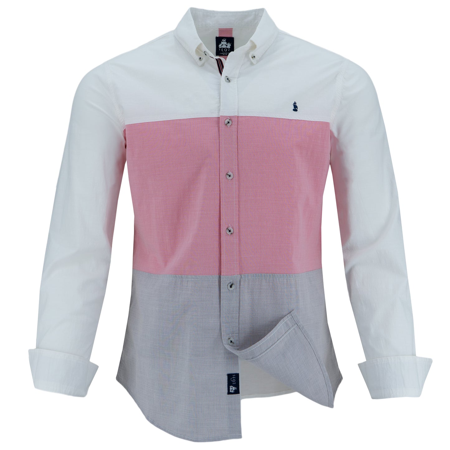 CAMISA 1492 MANGAS LARGAS COMBINADO PARA CABALLEROS