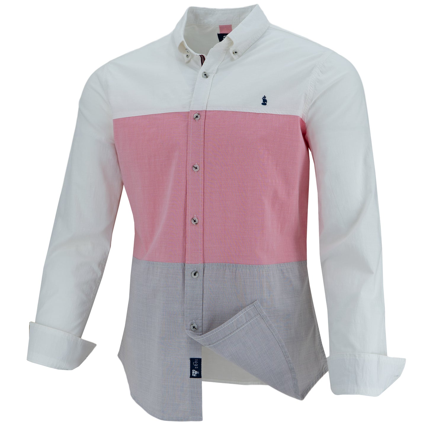 CAMISA 1492 MANGAS LARGAS COMBINADO PARA CABALLEROS