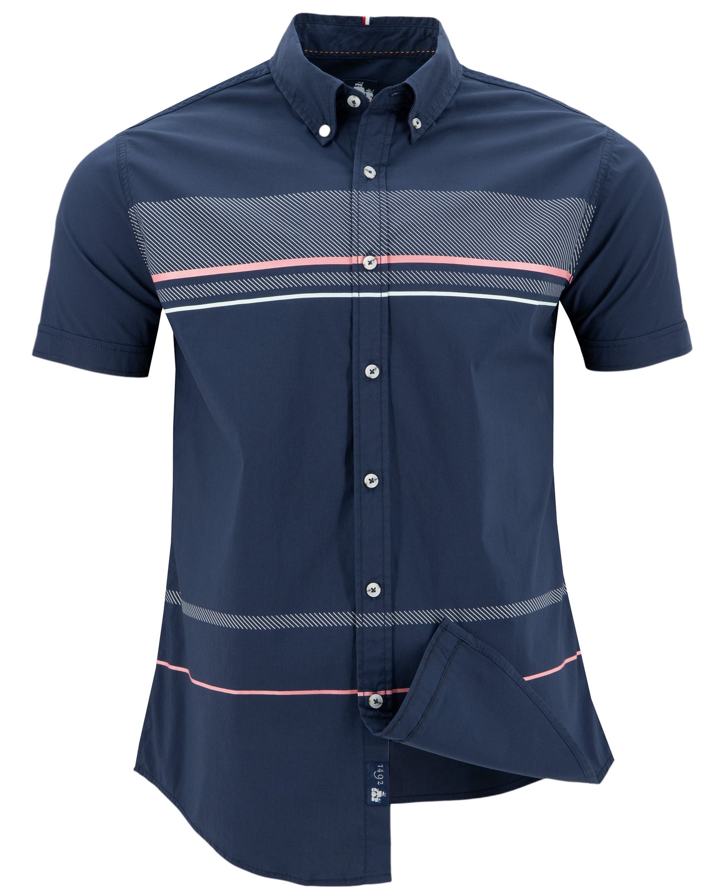 CAMISA 1492 MANGAS CORTAS RAYAS PARA CABALLEROS