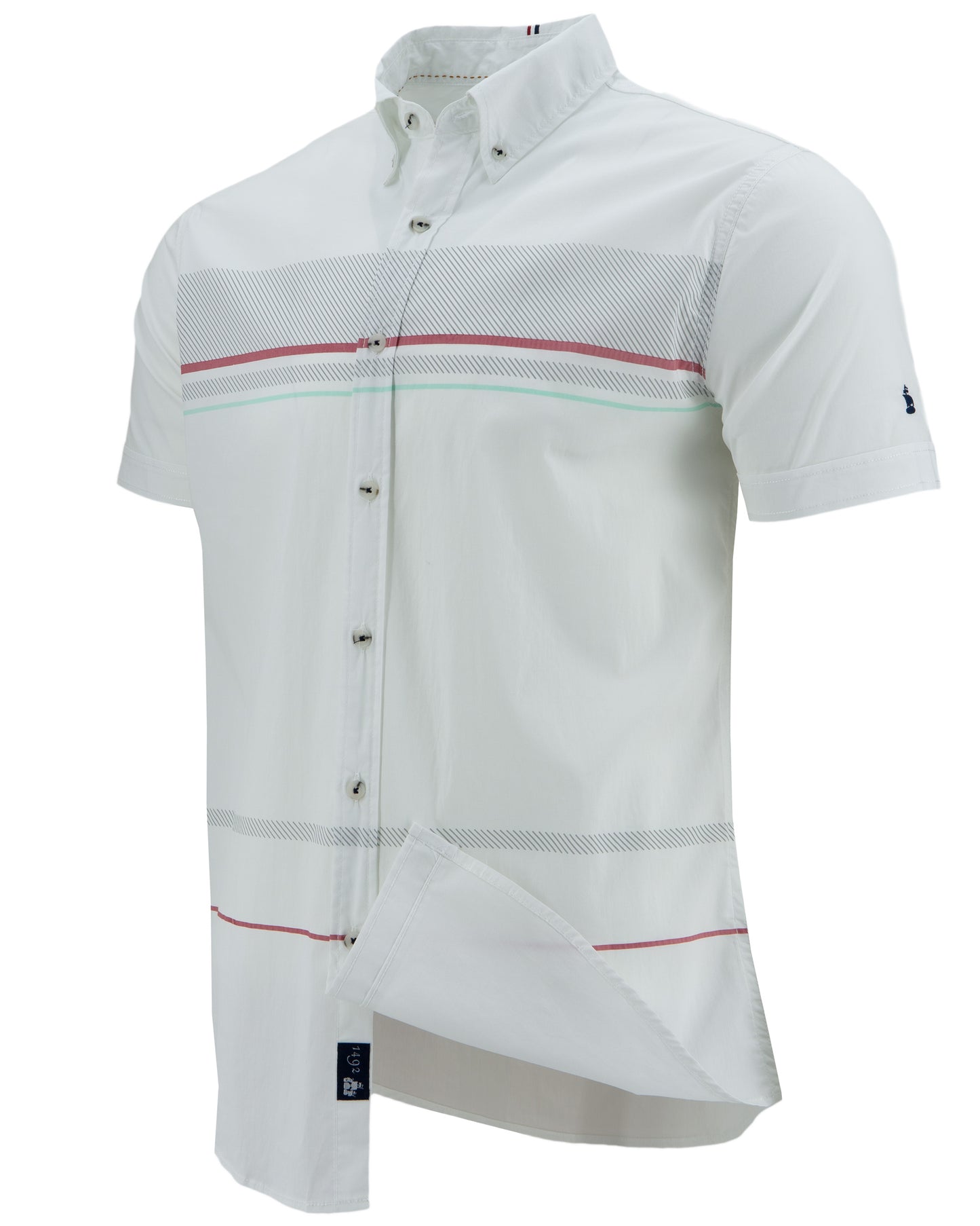 CAMISA 1492 MANGAS CORTAS RAYAS PARA CABALLEROS