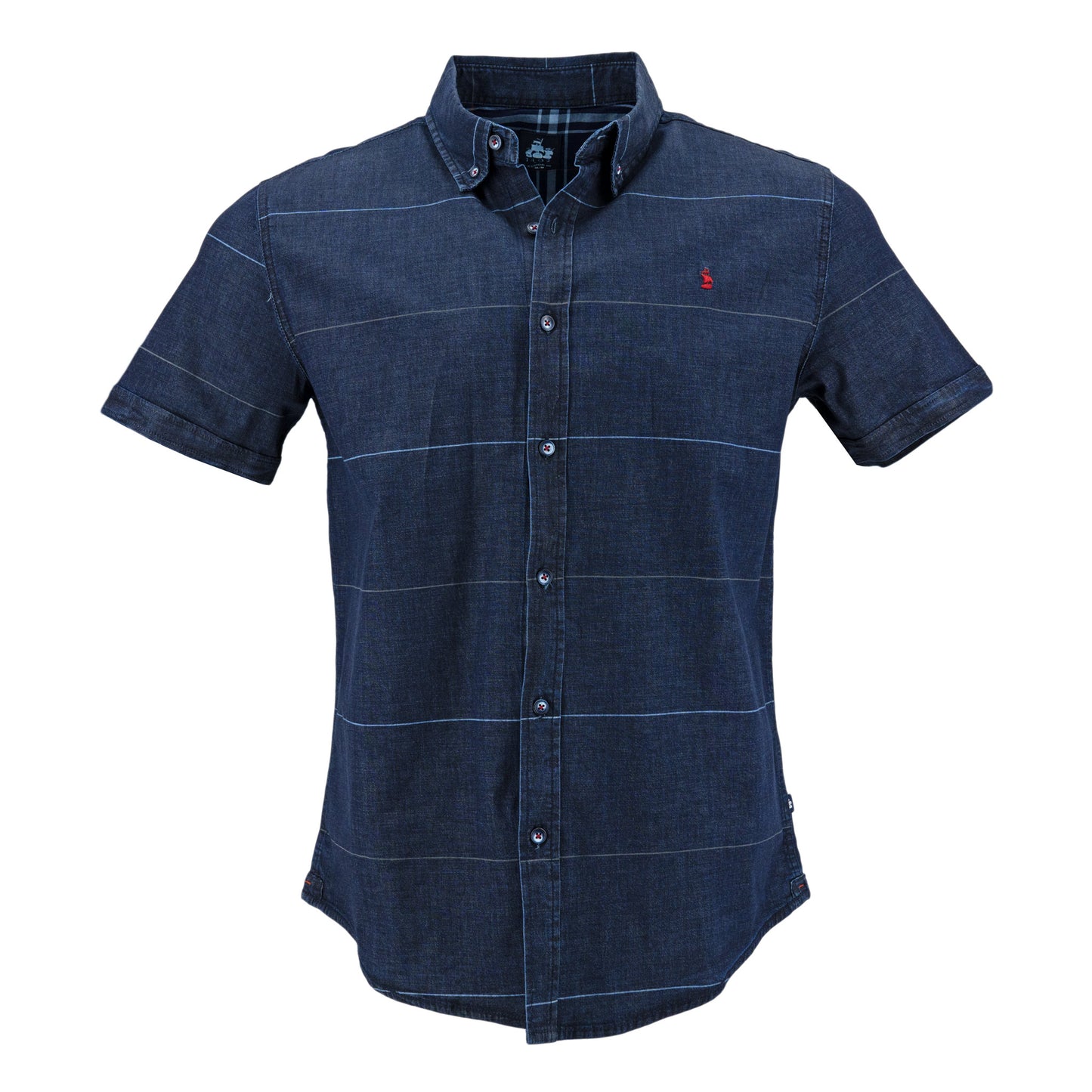 CAMISA 1492 MANGAS CORTAS RAYAS PARA CABALLEROS ** ANT-401-402 CODIGO: 3015063