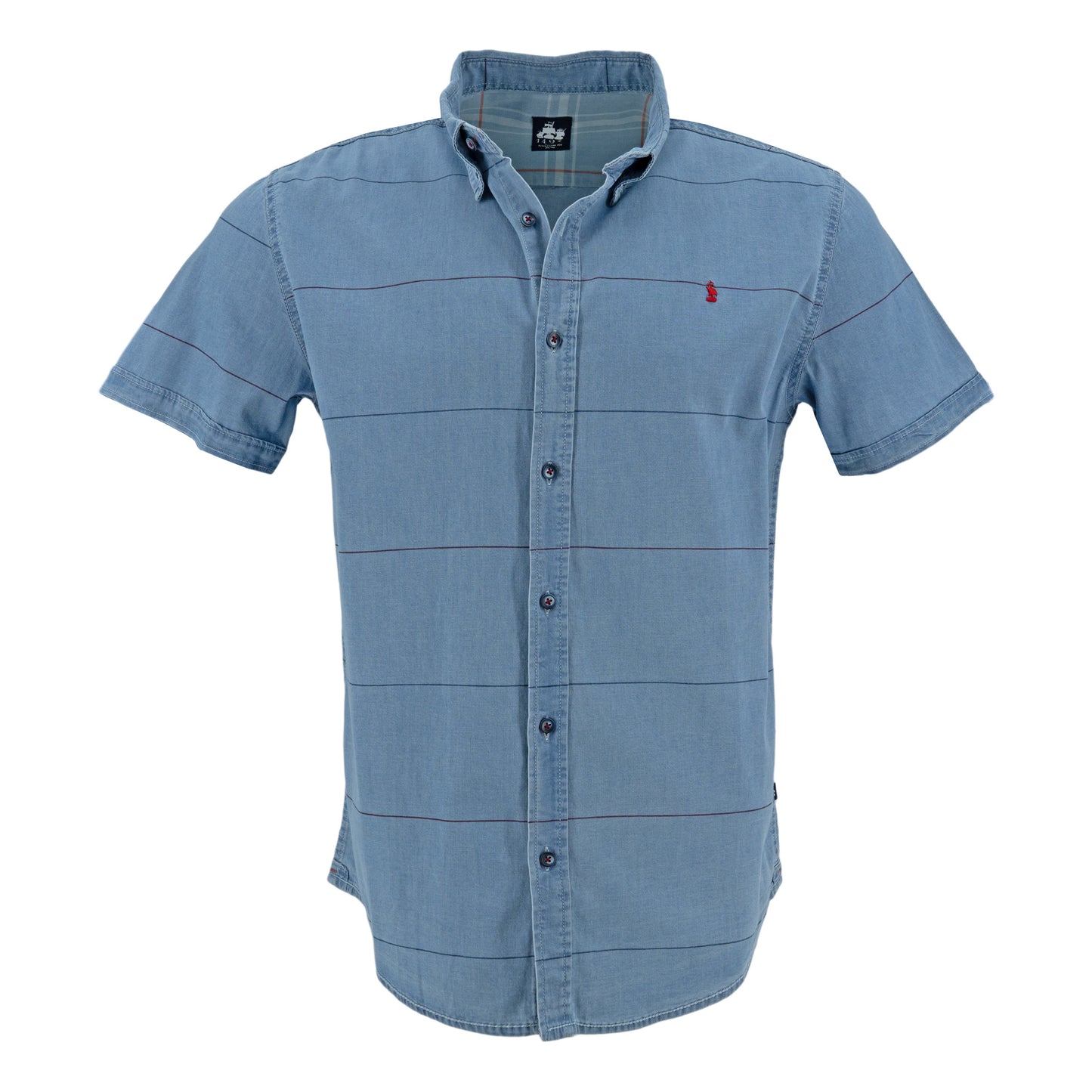 CAMISA 1492 MANGAS CORTAS RAYAS PARA CABALLEROS ** ANT-401-402 CODIGO: 3015063