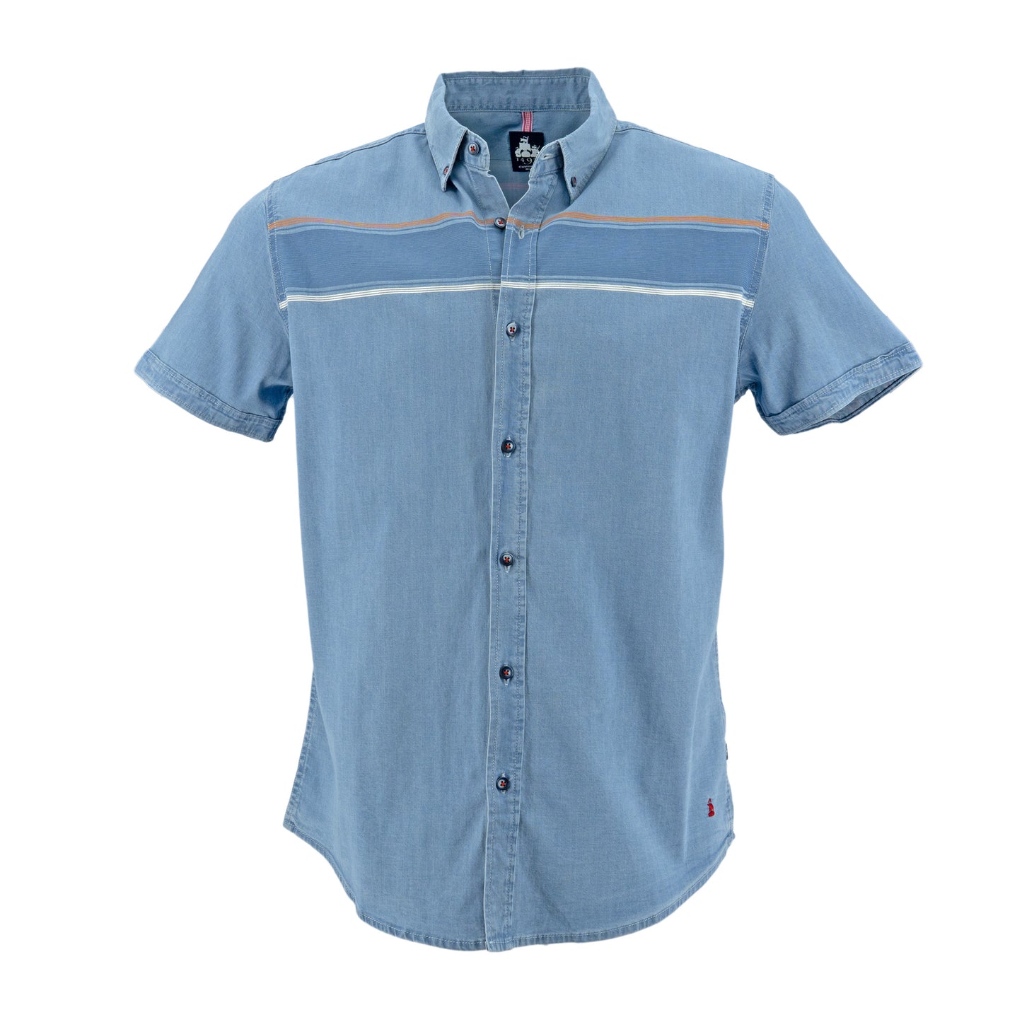 CAMISA 1492 MANGAS CORTAS RAYAS PARA CABALLEROS ** ANT-405-406 CODIGO: 3015099