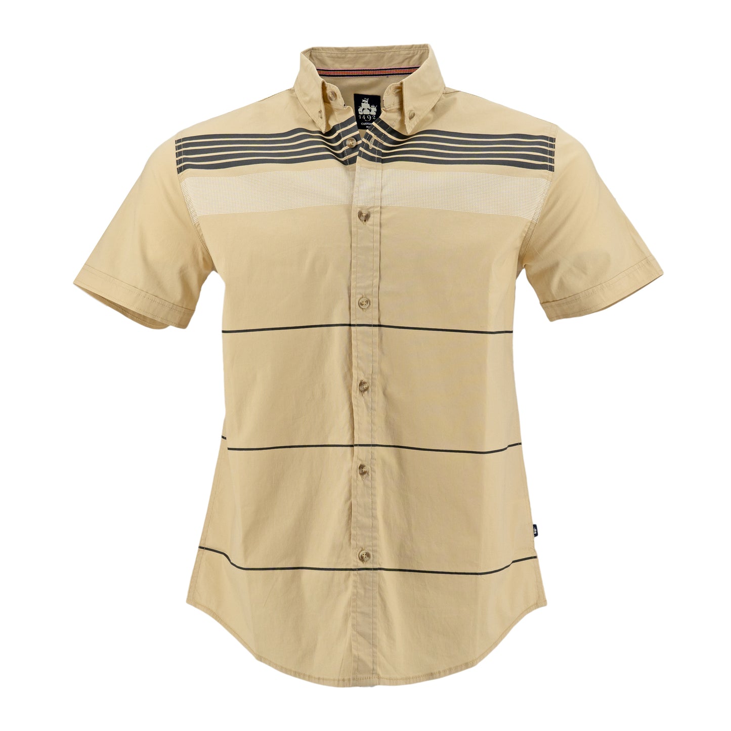 CAMISA 1492 MANGAS CORTAS RAYAS PARA CABALLEROS ** ANT-426-427 CODIGO: 3015249