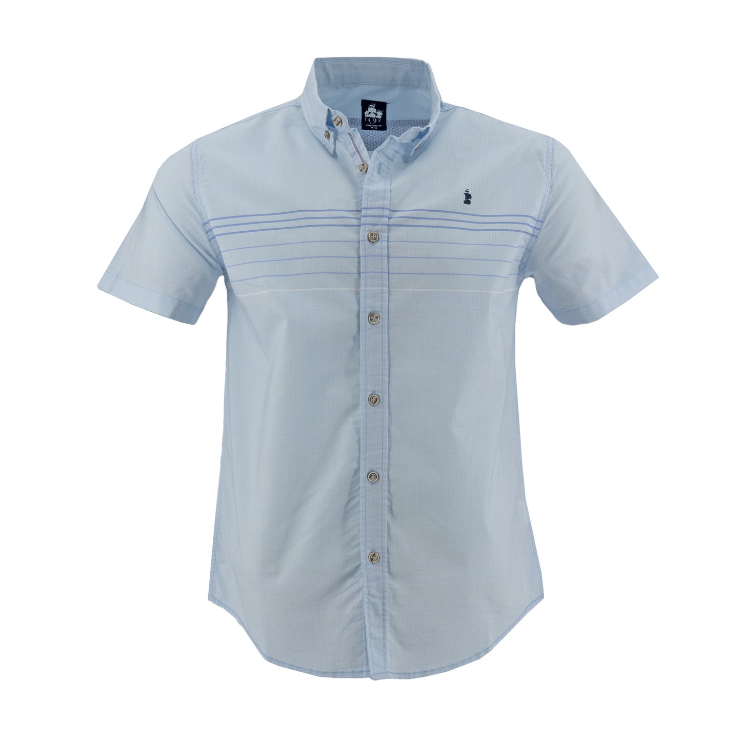 CAMISA 1492 MANGAS CORTAS RAYAS PARA CABALLEROS ** ANT446447448449 CODIGO: 3015399