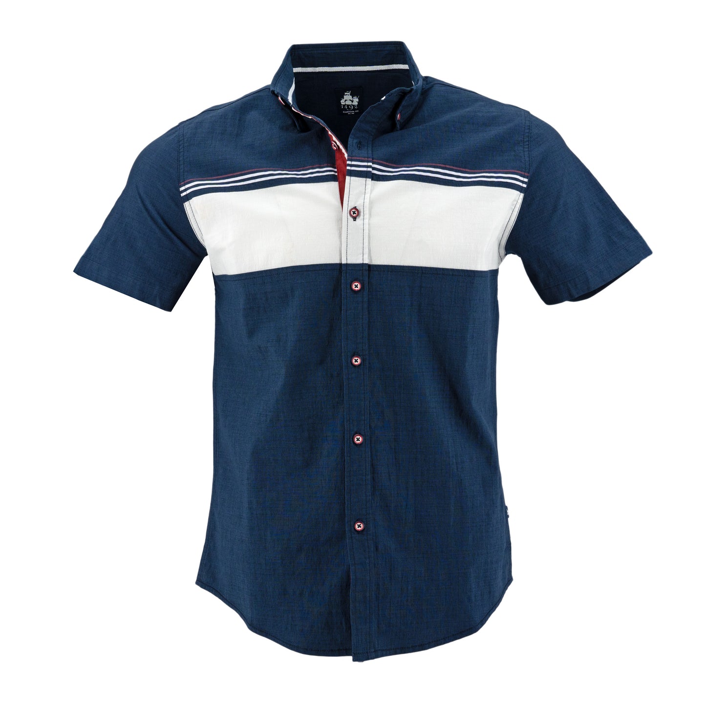 CAMISA 1492 MANGAS CORTAS RAYAS PARA CABALLEROS ** ANT450451452453 CODIGO: 3015475