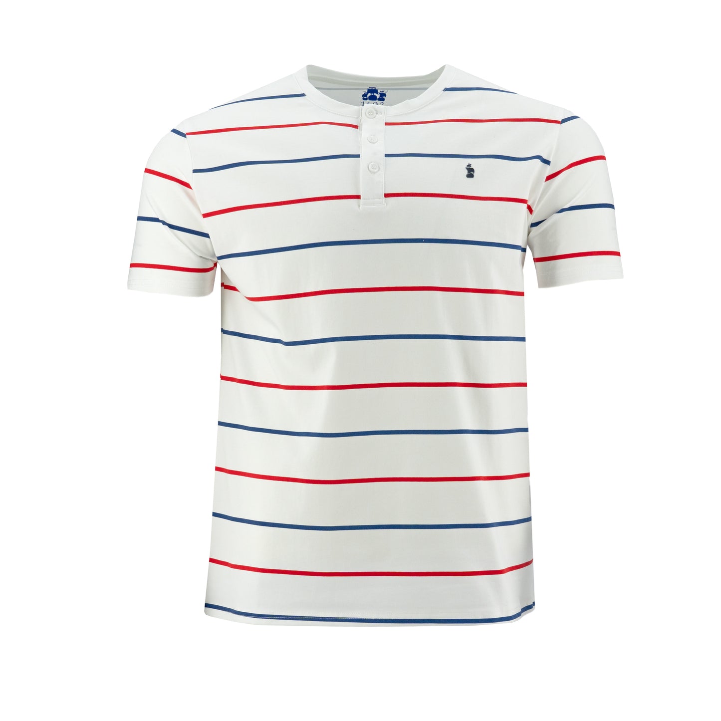 T-SHIRT 1492 MANGAS CORTAS RAYA CUELLO HENLEY PARA CABALLEROS ** ANT-471-472 CODIGO: 3015618