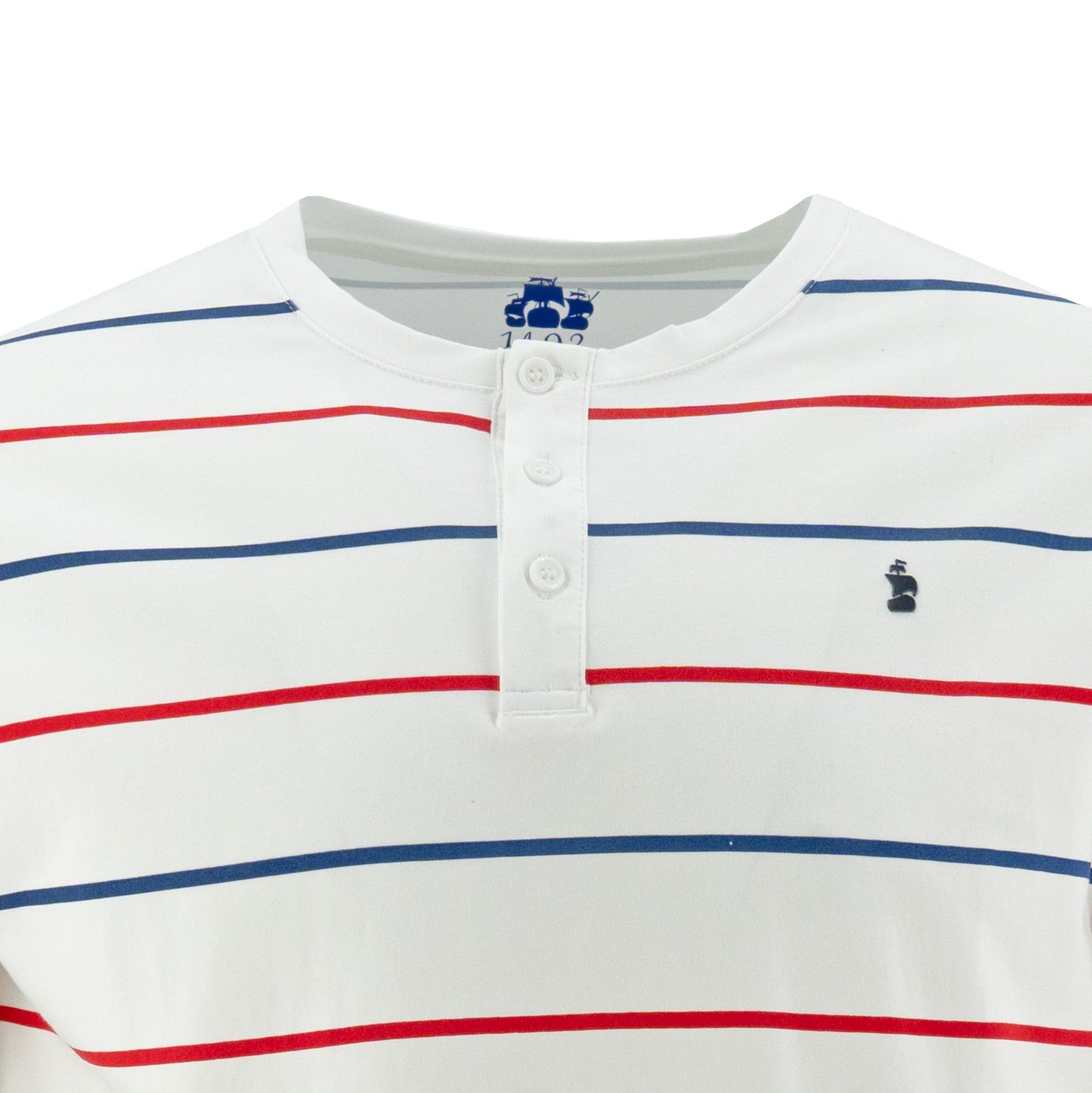 T-SHIRT 1492 MANGAS CORTAS RAYA CUELLO HENLEY PARA CABALLEROS ** ANT-471-472 CODIGO: 3015618