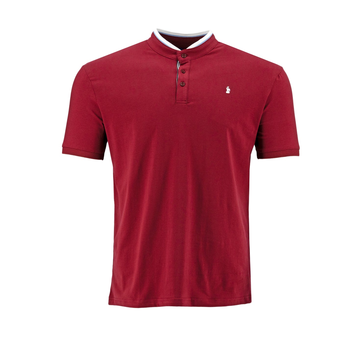 T-SHIRT 1492 MANGAS CORTAS LISO CUELLO HENLEY PARA CABALLEROS ** ANT-483-484 CODIGO: 3015690