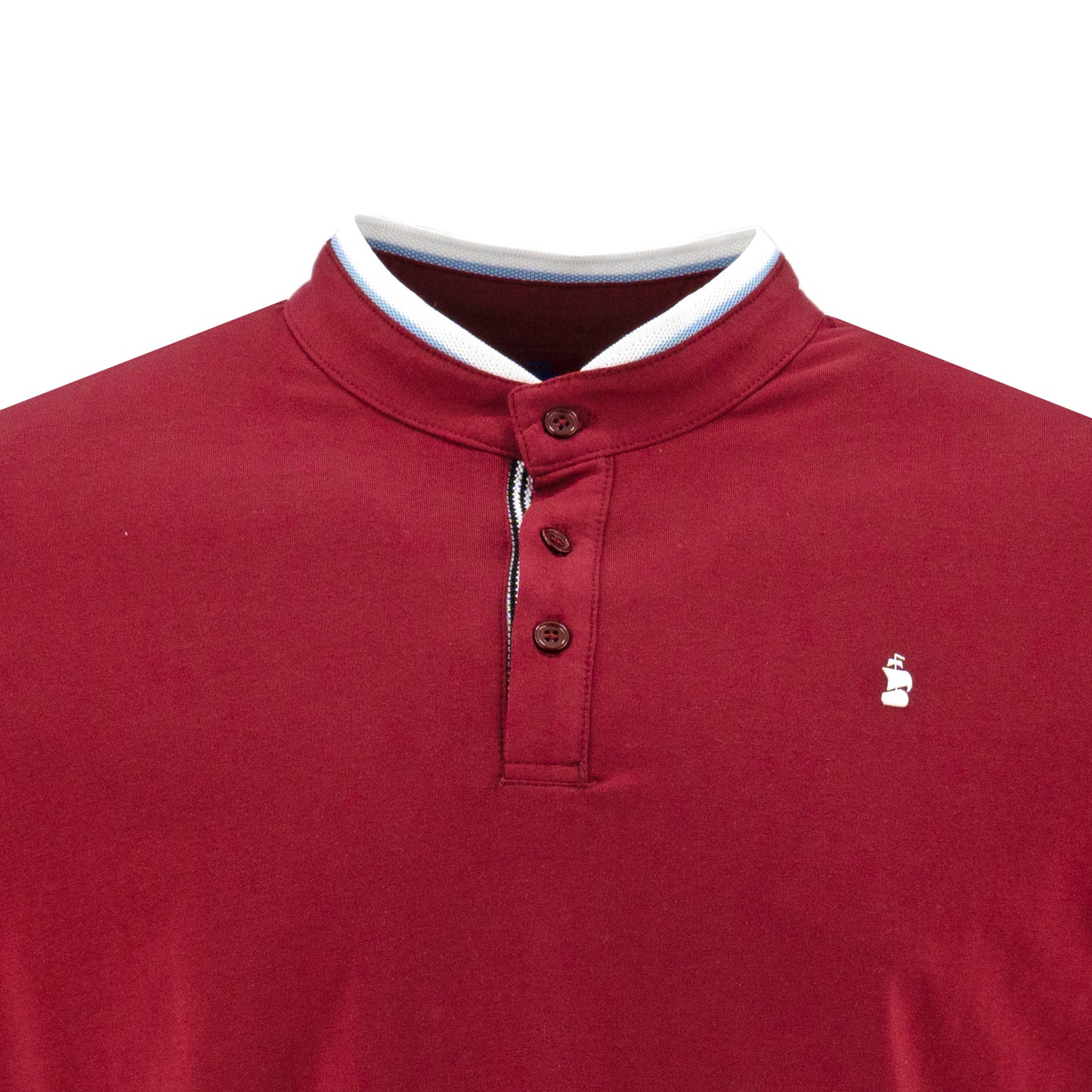 T-SHIRT 1492 MANGAS CORTAS LISO CUELLO HENLEY PARA CABALLEROS ** ANT-483-484 CODIGO: 3015690