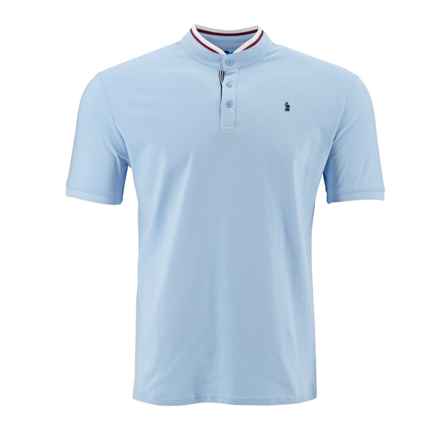 T-SHIRT 1492 MANGAS CORTAS LISO CUELLO HENLEY PARA CABALLEROS ** ANT-483-484 CODIGO: 3015690
