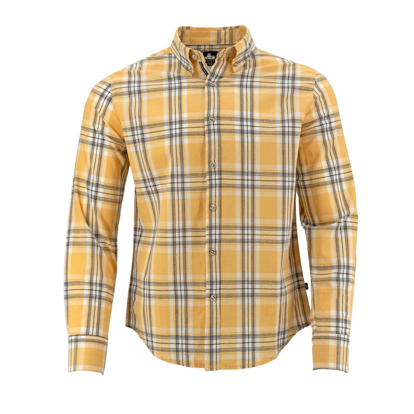 CAMISA 1492 MANGAS LARGAS CUADROS PARA CABALLEROS ** ANT-544-545 CODIGO: 3015528