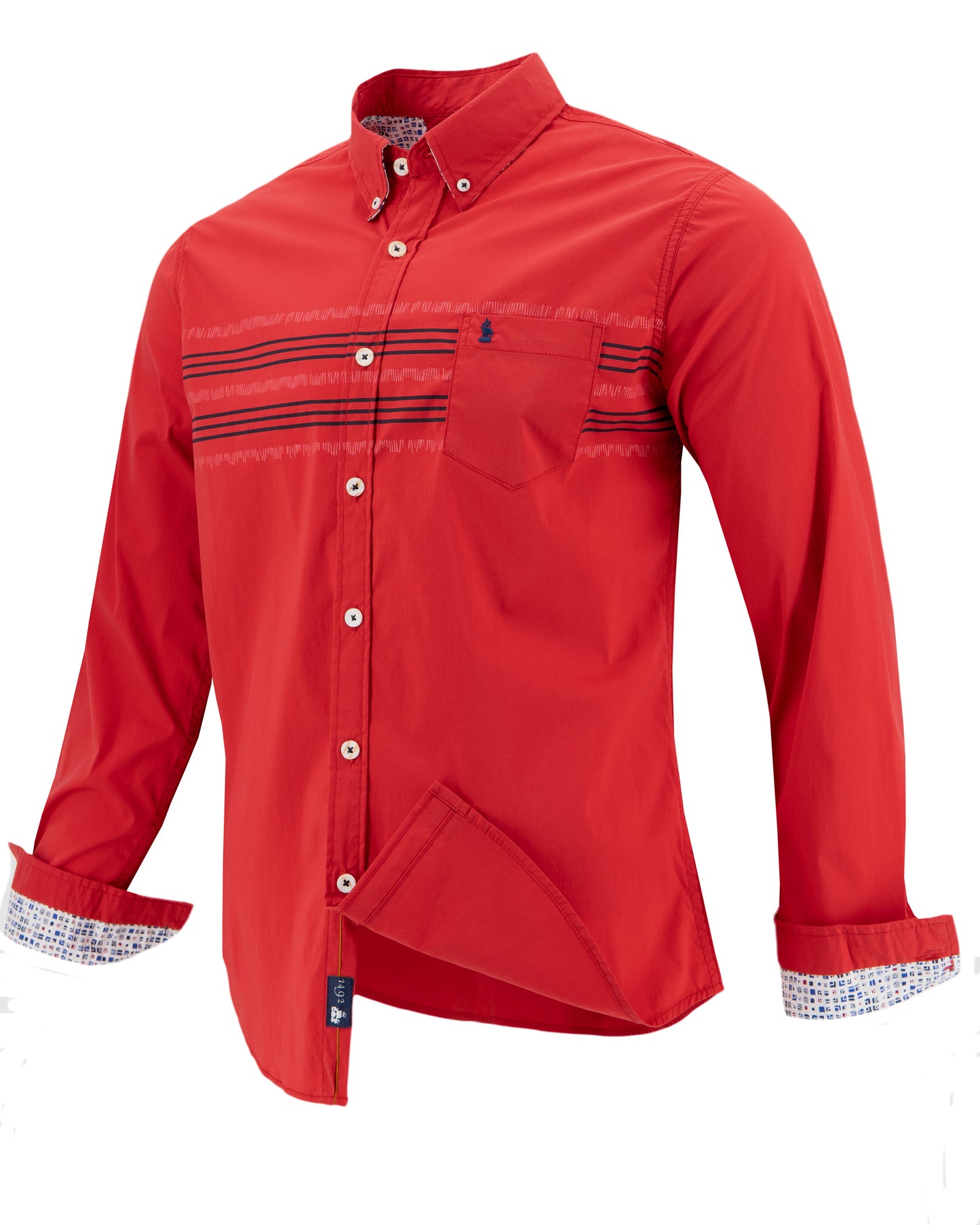 CAMISA 1492 MANGAS LARGAS RAYAS PARA CABALLEROS ** ANT-184 X003TOU2DZ