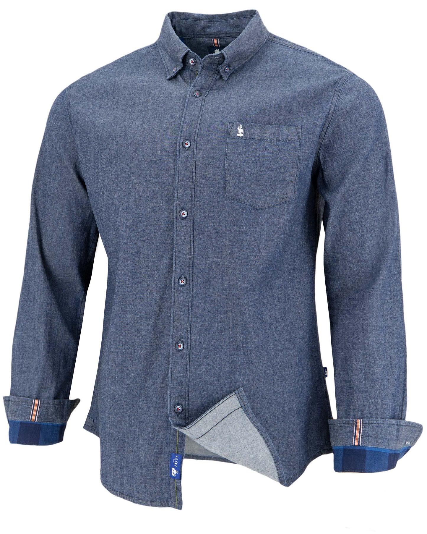 CAMISA 1492 MANGAS LARGAS LISA PARA CABALLEROS ** ANT-220 X003TPMRUZ